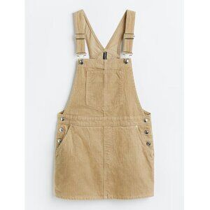 Asos - Bib Style Corduroy Overall Dress in color Oat (Beige) - sz 10